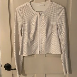 White faux leather jacket XS